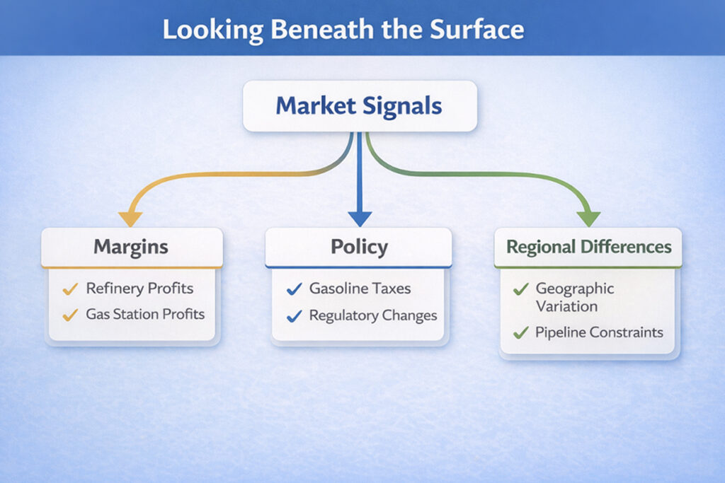 Flowchart of key energy market signals
