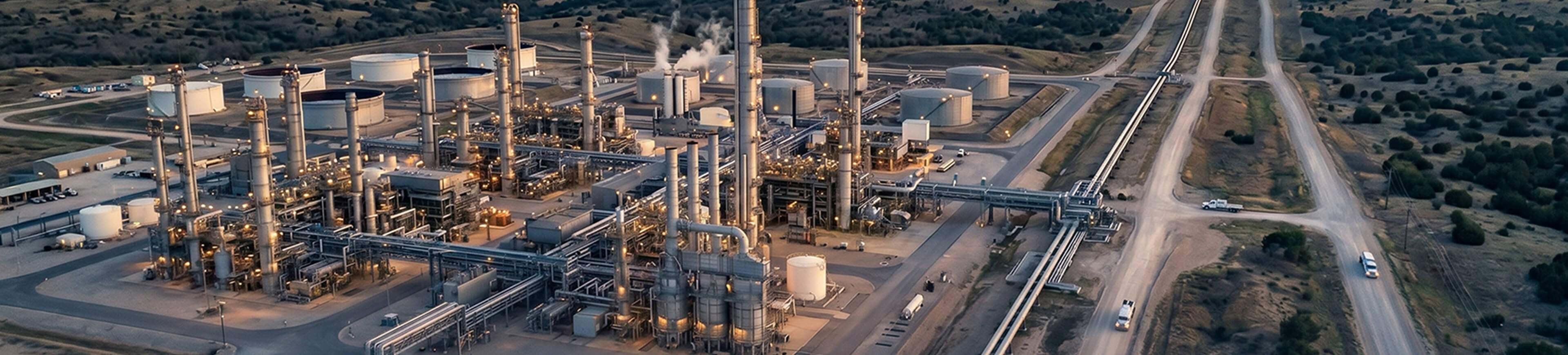 Aerial view of U.S. energy infrastructure representing long-term oil and gas investment outlook