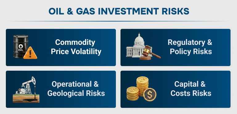Map or icons representing regulatory and policy influences on energy projects